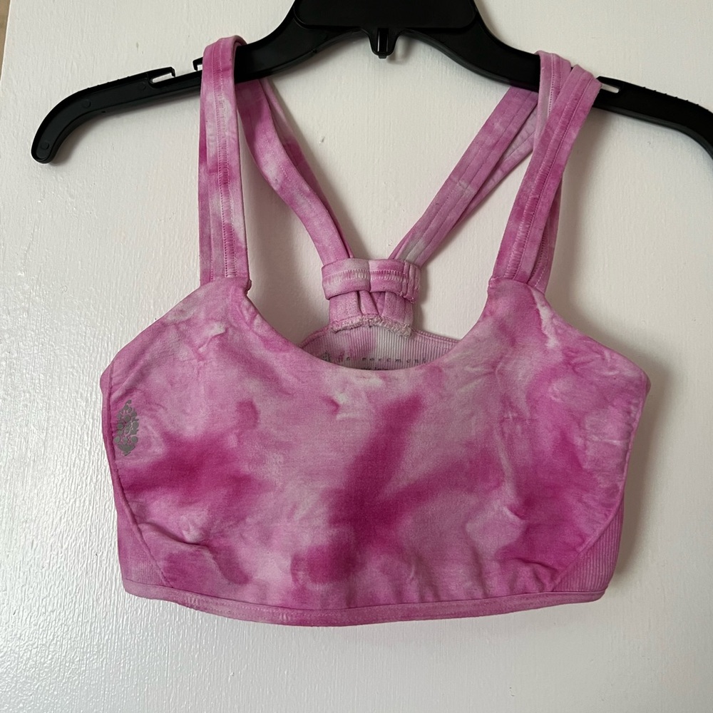 Free people movement pink sports bra